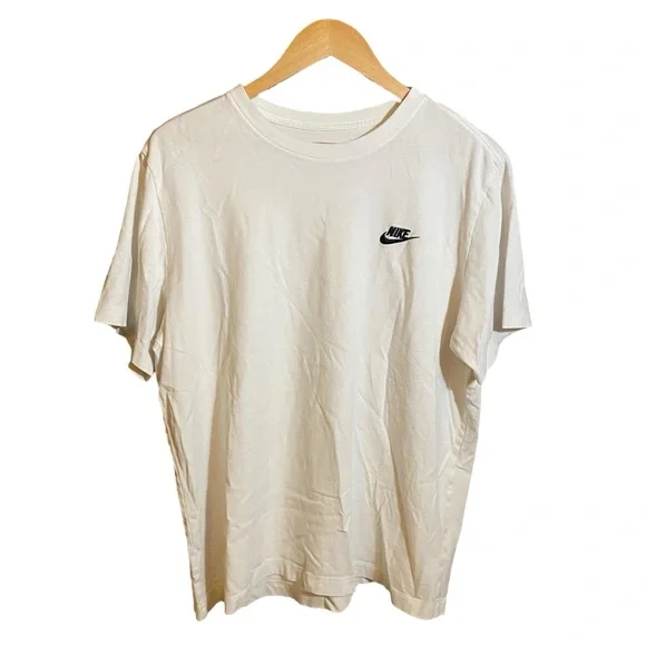 THE NIKE TEE Men's T-shirt Sweatshirt 100% Cotton White Size L - Picture 1 of 14